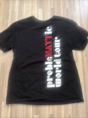 Matt Riffe Prologue Black Short-Sleeve Tee with White and Red Vertical Logo
